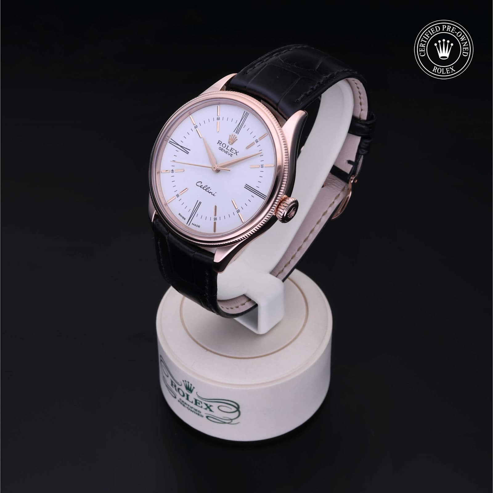 ROFF ORELLO LOCATILLI(ロフ　オレロ　ロカッチィリ) Rolex Certified Pre-Owned Cellini 39 mm in Rose Gold, 50505